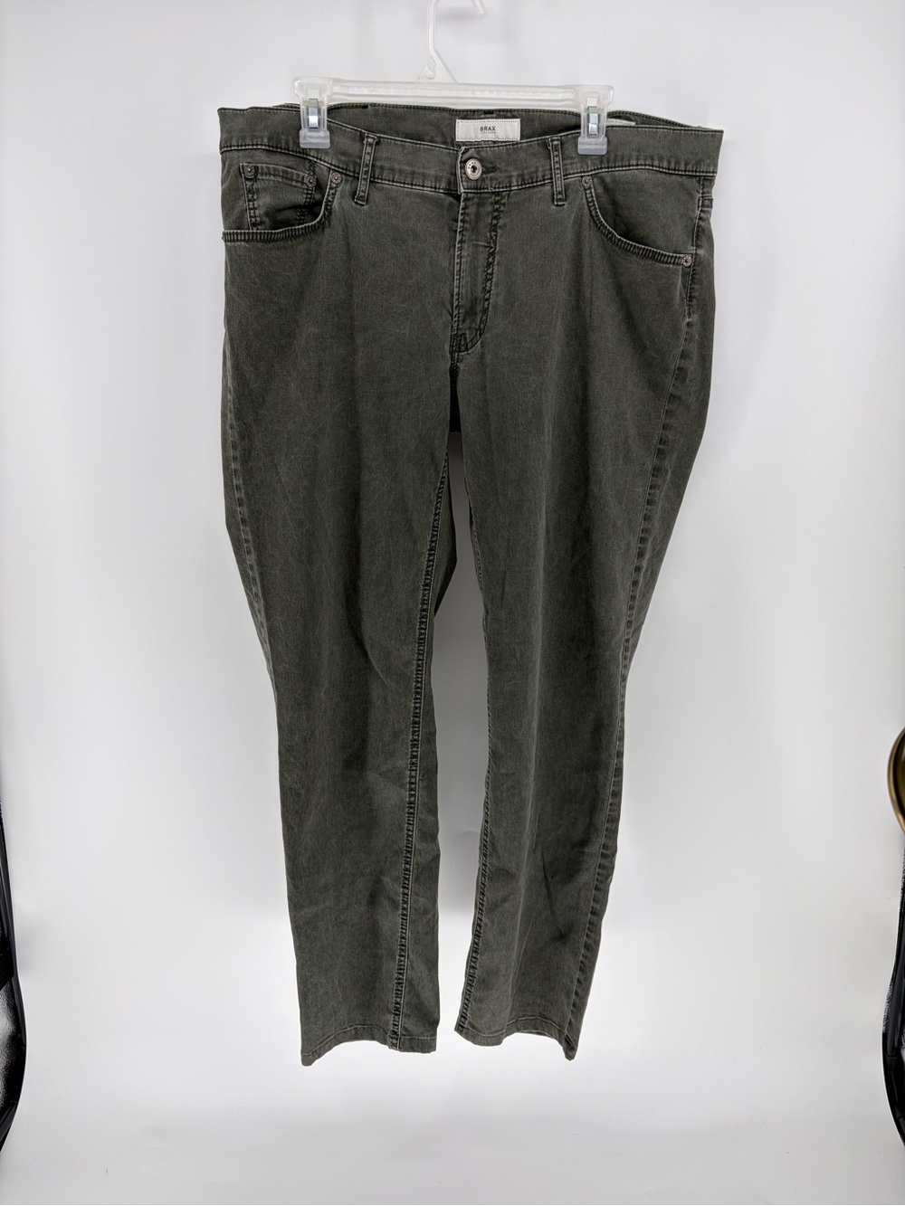 Brax Chuck Modern Dark Greenish-Gray Pants Sz 40 Frozen Ice Colors